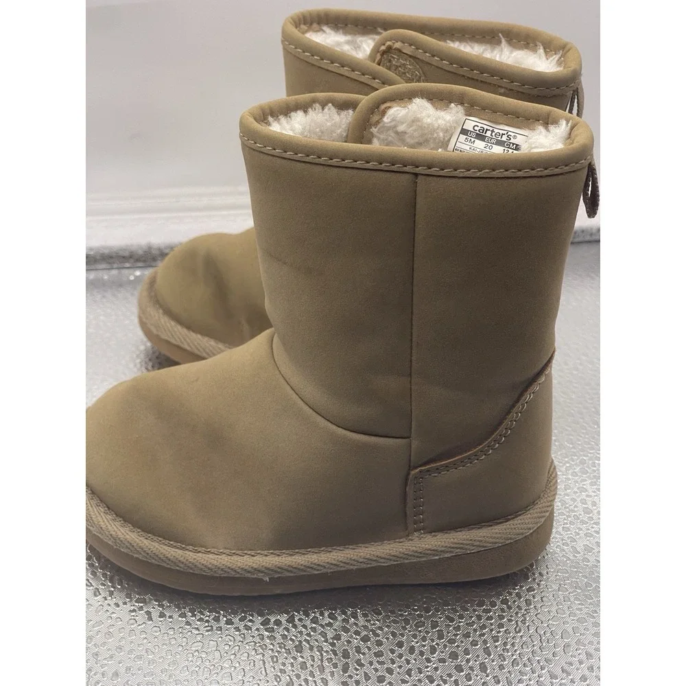 Girl Infant  Size 5 Chestnut Uppers‎ BOOTS  Faux Fur Target